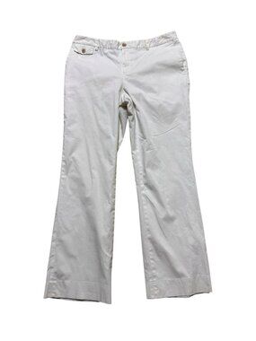 Banana Republic Martin Fit White Pants Stretch Size 12 30x33
